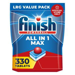 8.7p a tab - Finish All in 1 Max Dishwasher Tablets Regular - 3 packs of 110 = 330 Tablets - £28.71 delivered with code @ Finish