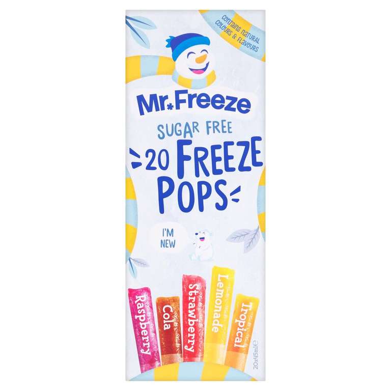 Mr Freeze Sugar Free Ice Pops 20 x 45ml - Clubcard Price