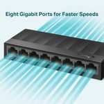 TP-Link LS1008G 8-Port Desktop/Wall mount Gigabit Ethernet Switch/Hub, Ethernet Splitter