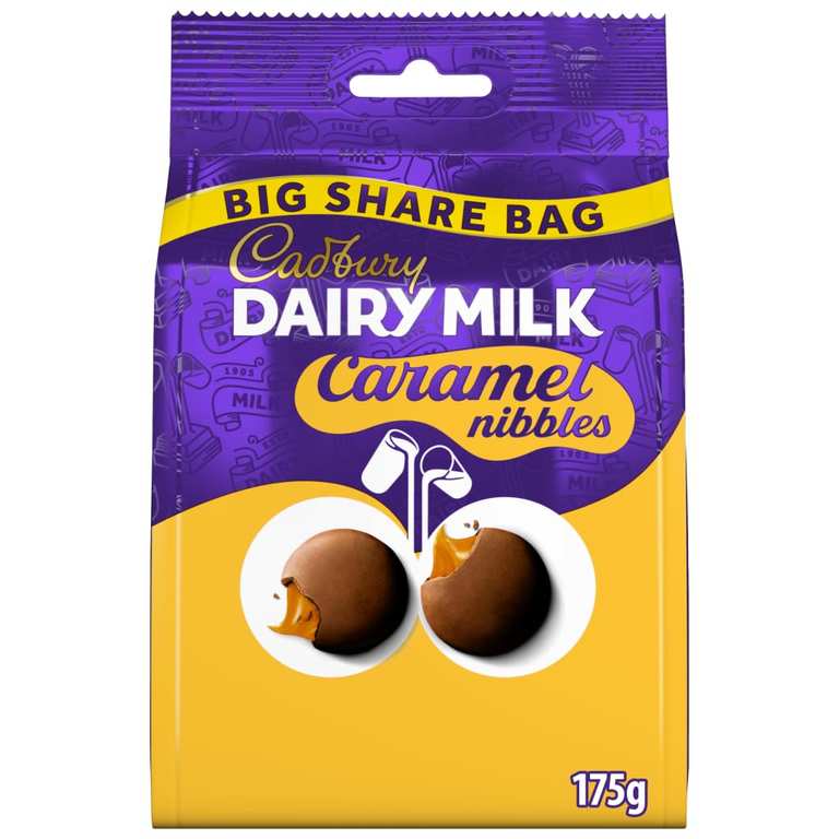 Cadbury Dairy Milk Caramel Nibbles, Big Share Bag 175g - £1.53 / £1.37 S&S