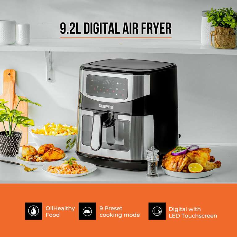 Geepas Vortex 9.2L Digital Air Fryer - £68 Delivered with Code @ Geepas