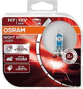 OSRAM NIGHT BREAKER LASER H7, +150% more brightness, 2 pack - £19.09 or OSRAM NIGHT BREAKER 200, H7, +200% - £24.50 @ Amazon