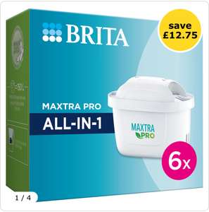 Brita Maxtra Pro White Filter Cartridges 6 Pack C&C