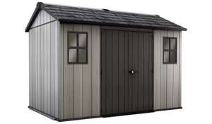 Keter Oakland Apex Outdoor Garden Storage Shed -11.5 x 7.5ft with code free C&C