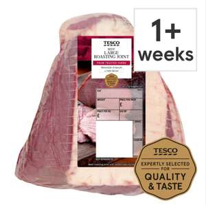 £6 per kg (Half Price) Tesco Large Beef Roasting Joint With Basting Fat Clubcard Price