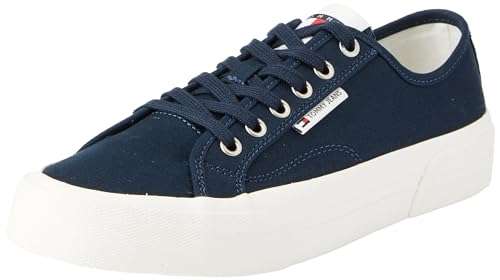 Tommy Jeans Men Vulcanised Trainers Shoes, Blue Dark Night Navy, sizes ...