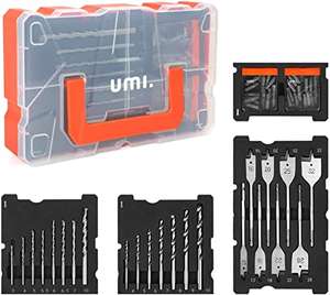 Amazon Brand – Umi Drill Bit Set 55-Piece with storage case £10.99 with voucher Dispatches from Amazon Sold by GS Basics