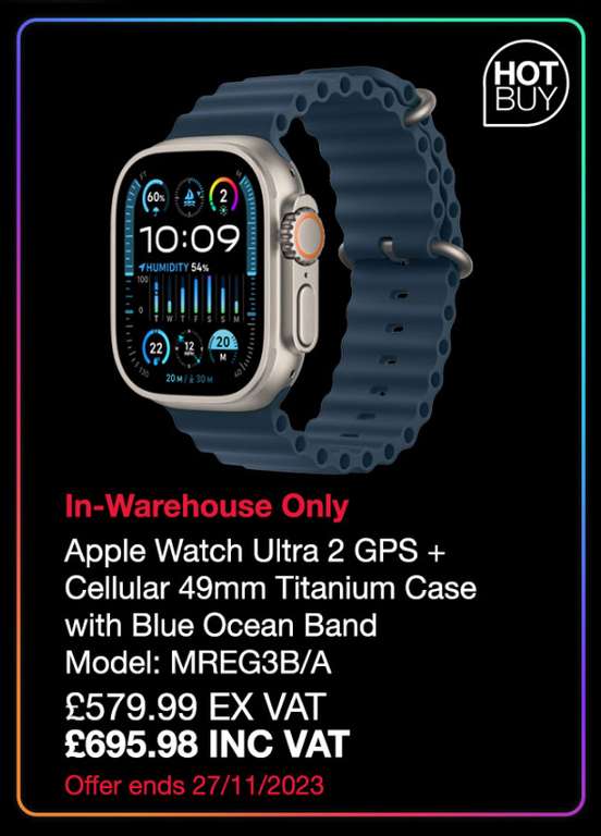 Apple Watch Ultra 2 GPS + Cellular 49mm Titanium Case with Blue