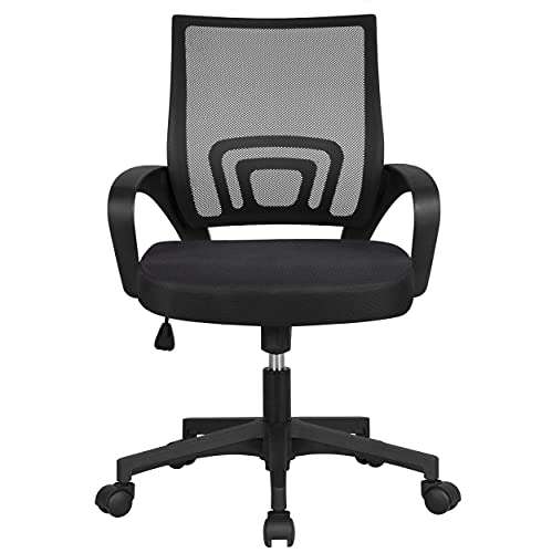 Yaheetech Modern Ergonomic Office Swivel Chair Adjustable Computer Chair with Back Support - £36.79 With Voucher @ Yaheetech / Amazon