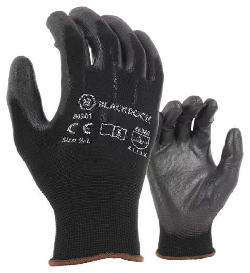 Blackrock PU Coated Lightweight Gripper Gloves - Size 10/XL (Pack of 6)