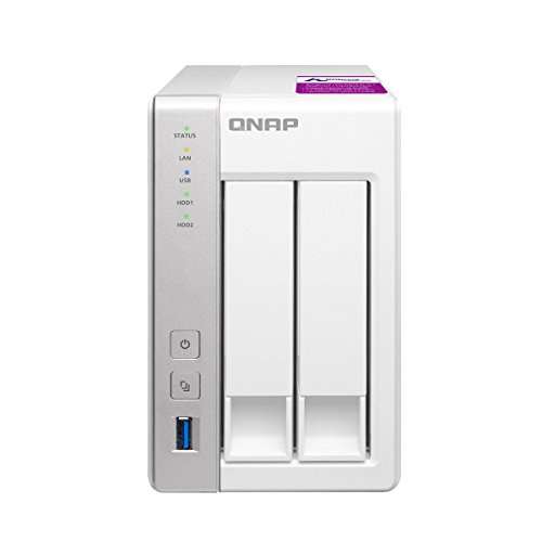 QNAP TS-231P2-4G-US 2-Bay Personal Cloud NAS with DLNA, ARM Cortex A15 1.7GHz Quad Core, 4GB RAM (Delayed Dispatch)