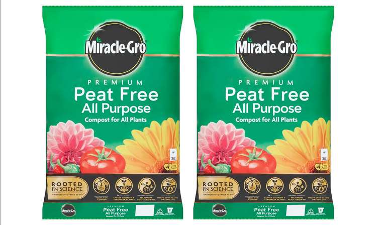 2 x Miracle Gro Premium Peat Free Compost 40L (Clubcard Price)