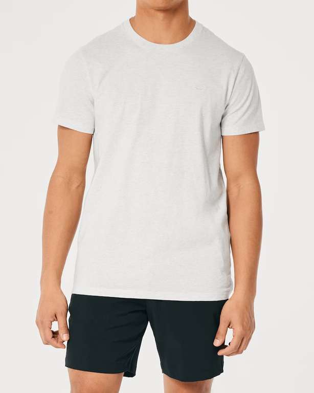 Hollister Mens 100% Cotton Logo Icon Crew T-Shirt (Tall Fit / Sizes XS-XXL) - Member Price / Free C&C