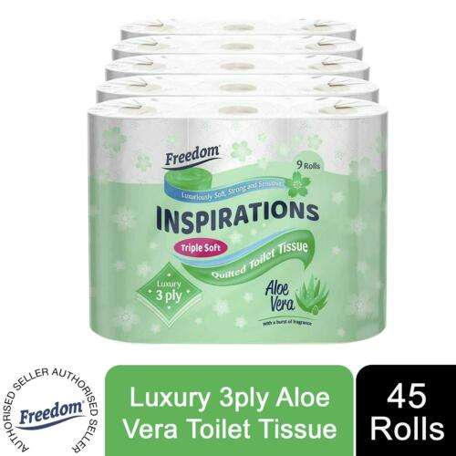 Freedom Inspirations Quilted 3 Ply Scented Toilet Paper - 90 Rolls for only £23.37 with Code avg_essentials eBay