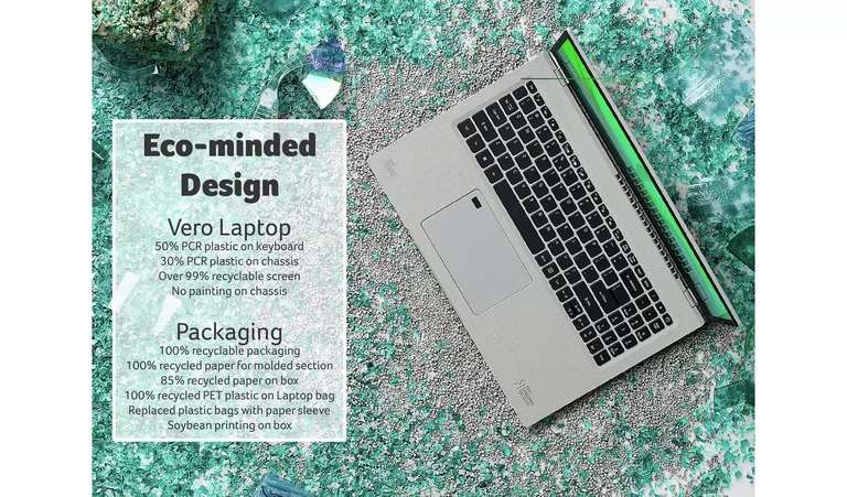 Acer Aspire Vero Laptop (15.6", 400nits, 100% sRGB, FHD, IPS, Core i5-1235U, 16GB/512GB, 1.76kg, Win11) - £499.99 + Free Collection @ Argos