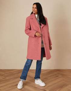 Bella boucle coat pink sizes 10-24 - £48 @ Monsoon