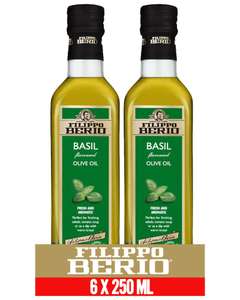 Filippo Berio Basil Flavoured Olive Oil 250ml (Pack of 6) (Delayed Dispatch)