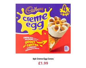 4pk Creme Egg Cones - £1.99 @ FarmFoods