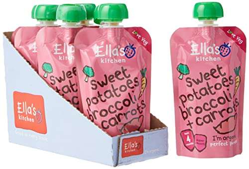 Ella's Kitchen Sweet Potatoes Broccoli and Carrot 120g (Pack of 7) - £2.70 @ Amazon