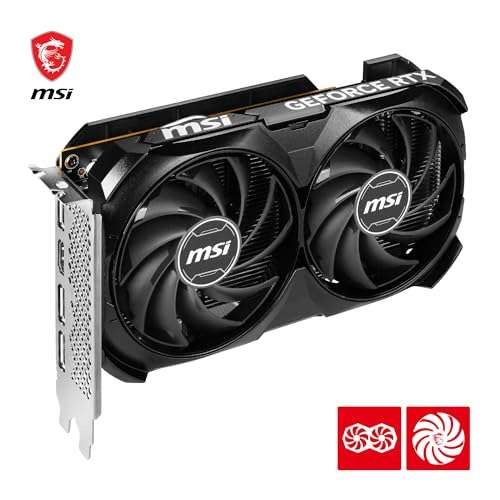 MSI GeForce RTX 4060 VENTUS 2X BLACK 8G OC, 8GB GDDR6X, PCI Express Gen ...