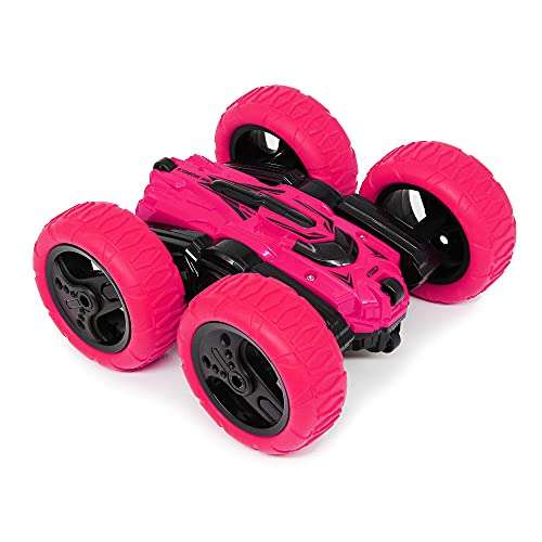 CMJ RC Cars 360 Spin Attack Stunt RC Car Electric Race Stunt Car, Double Sided 360° (pink)