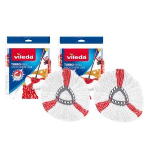 Vileda Turbo 2in1 Spin Mop Refill, Pack of 2 Turbo 2 in 1 Mop Head Replacements
