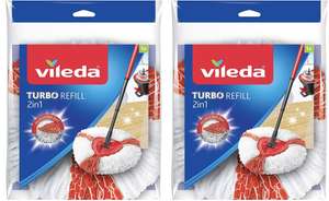 Vileda Turbo 2-In-1 Microfibre Mop Head Replacement for Vileda Clean Turbo Spin Mops, Pack of 2 Refills - £8.41 @ Amazon