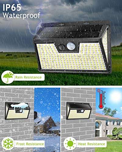 [2 Pack] Solar Security Lights Outdoor Motion Sensor, 320 LED 3 Modes Waterproof 280 Wide Angle Sold By MEIYIYUAN FBA