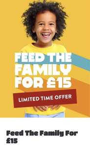 Feed The Family For £15 - 2 Adult & Kids Meals
