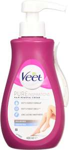 Veet Pure Inspirations Hair Removal Cream, Aloe Vera & Vitamin E For Sensitive Skin 400ml Pump £5.19 / £4.93 Subscribe & Save at Amazon