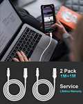NINGKPOW iPhone Charger Cable 1M/3.3FT 2 Pack £2.99 Sold by Daxin Direct dispatched by Amazon