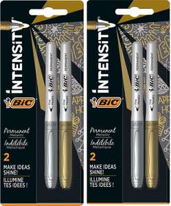 BIC Marking Metallic Colours Permanent Markers, Medium Bullet Tip Pens, Gold and Silver £1.93, minimum order 2 - £3.86 @ Amazon