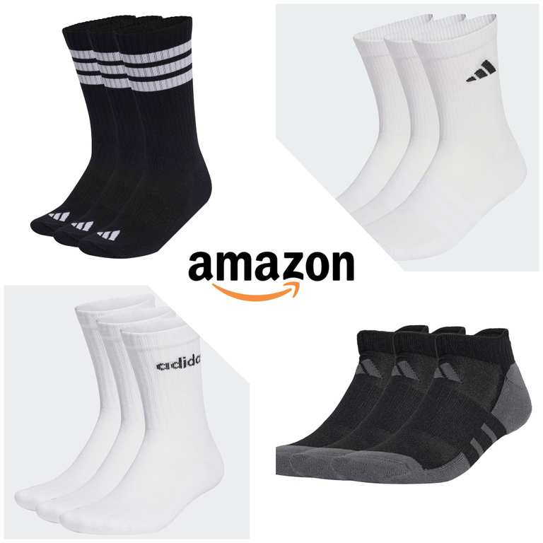 Now Up to 40% Off Adidas Multipack Socks Sale + Extra 25% Off Selected Lines At Checkout (Stacks Extra 15% Off First Order Code) Amazon Haul