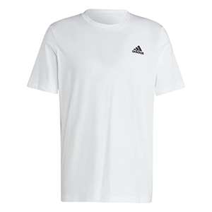 adidas Men's Essentials Single Jersey Embroidered Small Logo T-Shirt Short Sleeve tee - White
