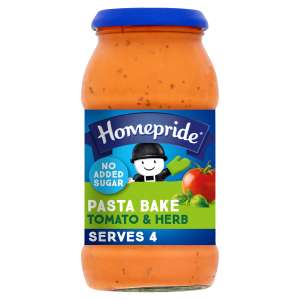 Homepride No Added Sugar Creamy Tomato & Herb Pasta Bake Sauce, 485 g Jar (£1.27 - £1.34 with S&S)