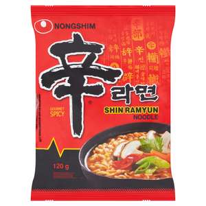 Nong-Shim Instant Shin Ramyun Noodle Soup 120G 80p with clubcard @ Tesco