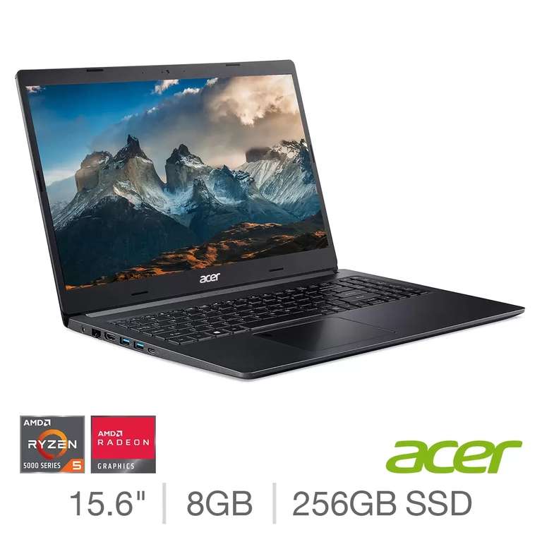 Acer Aspire 5, AMD Ryzen 5, 8GB RAM, 256GB SSD, AMD Radeon, 15.6 Inch Laptop, NX.A81EK.009 £369.98 Members Only @ Costco