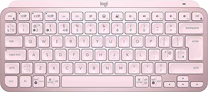 Logitech MX Keys Mini, Bluetooth Wireless Keyboard, Rose