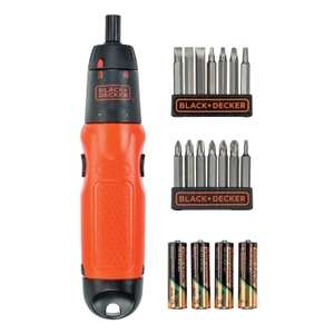 BLACK+DECKER Electric Screwdriver with 19 Accessories (A7073-XJ) £12 + free collection @ Homebase