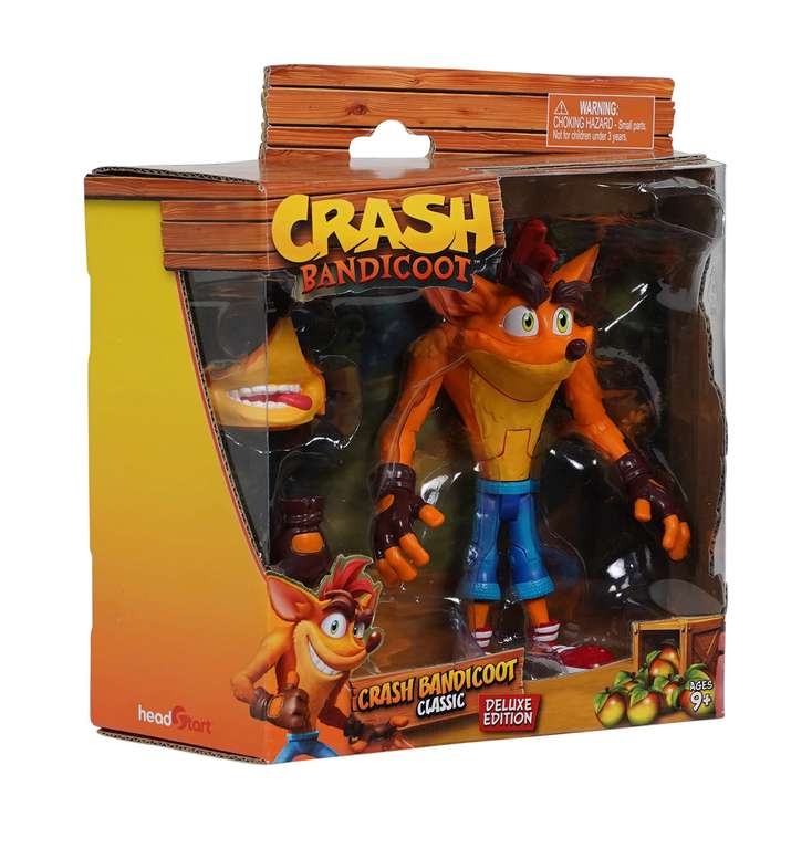 Bandai Deluxe Edition Crash Bandicoot Action Figure | 16.5cm Crash Bandicoot Toy With 16 Points Of Articulation And Accessories