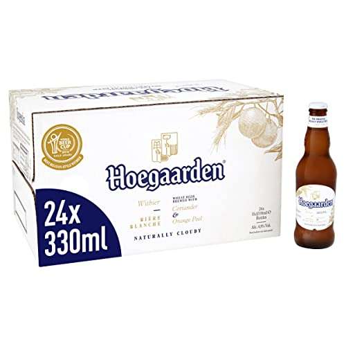 Hoegaarden Beer 24 x 330 ml Belgian Wheat 27 / £24.30 Subscribe & Save + 5% Voucher on 1st S&S @ Amazon