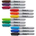 Sharpie Permanent Markers | Fine Point | Assorted Colours | 12 Count (£5.53/£6.18 subscribe and save)