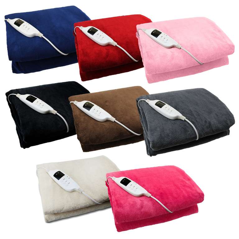 Heated Throw Over Blanket - Brown / Fuschia Pink - £27 with code, delivered @ WeeklyDeals4Less