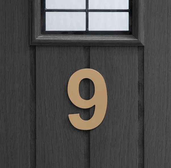 House/Door Numbers - Gold/Silver - 62p, Decorative Brushed Gold/Chrome - £1, Modern Industrial Black - £1 + free collection @ Dunelm