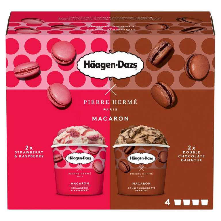 Haagen Dazs Mini Cups Macaron Collection 4 x 95ml £3.50 @ Morrisons