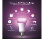 Hue Starter Kit - 2 x Philips Hue Colour E27 or B22 Bulbs (1100 lumens) + Bridge = £64.99 (£59.99 with signup code) - collection @ Argos