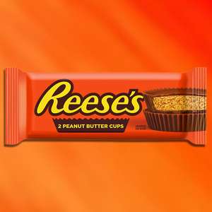 Box of 24 X REESE’S Peanut Butter Cup 39.5G Twin Packs (48 CUPS) £7.99 (£1 delivery free over £10) Best Before 05/07/2022 at Yankeebundles