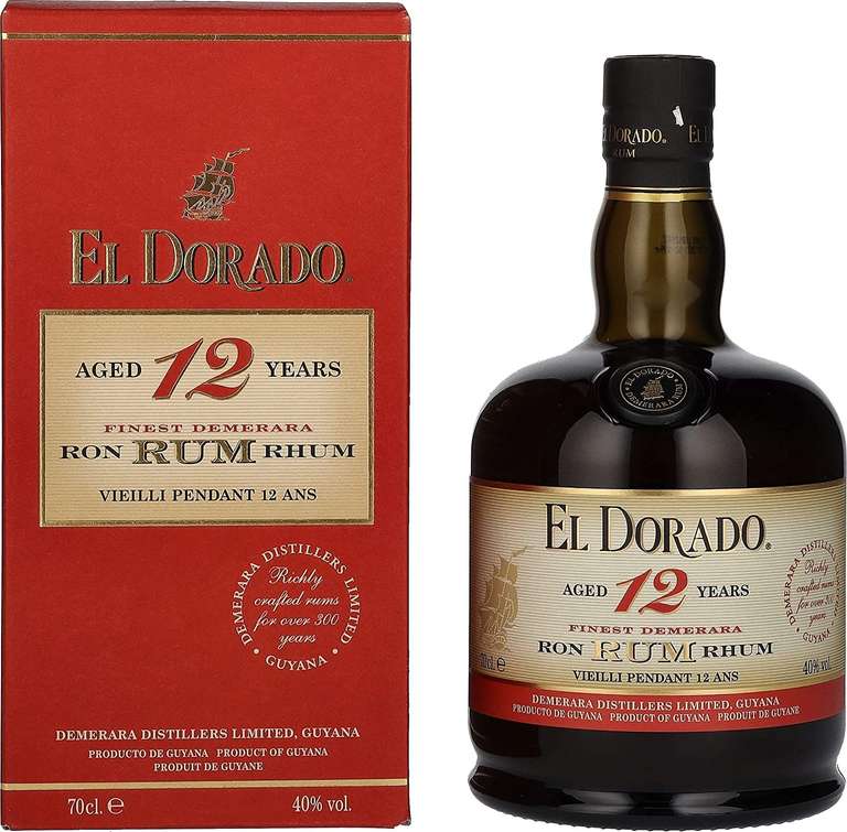 El Dorado 12 Years Rum 70 cl - Award Winning Premium Rum - £32.29 / £30.68 with Subscribe And Save @ Amazon