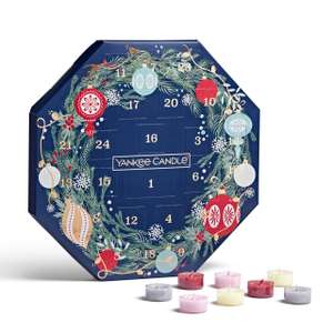 Yankee Candle Advent Calendar Wreath Gift Set- 24 Tea Lights & 1 Glass Candle Holder £9.99 Prime (+£4.99 Non-Prime) @ Amazon