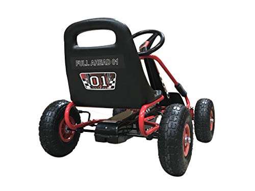 Kiddo Racer Design Red Kids Childrens Pedal Go-Kart Ride-On Car, Adjustable Seat, Rubber Tyres (4 to 8 Years) £69.41 @ amazon